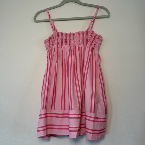 Pink Striped Sleeveless 2 Piece Shorts Set - Picture 1 of 5